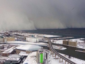 Lake Effect Snow Wall in Buffalo Area